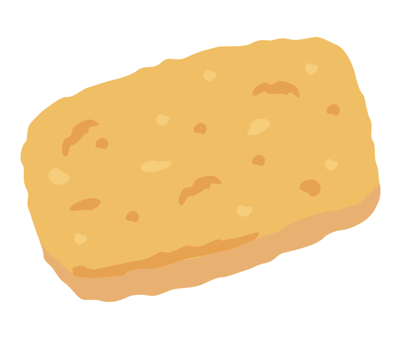 ゴミ箱にゴミを捨てるフライドポテトのイラスト、かわいいデザインのイラスト素材・ベクター Image 195768491