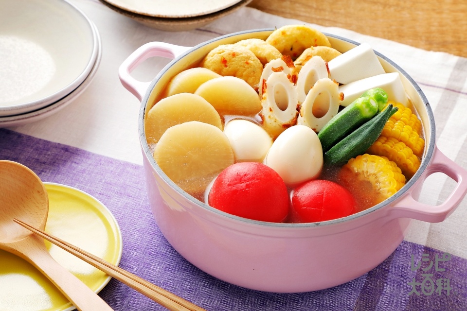 献立 おでん、ぬか漬け、大豆の水煮、チーズ、ナッツの蜂蜜漬け、ワイン : kajuの□今日のお料理・簡単レシピ□