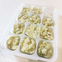 手づかみ離乳食 かぼちゃと鶏ミンチのスティックおやき かみかみ期