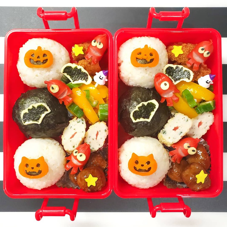 ハロウィン☆おばけとドクロおにぎり