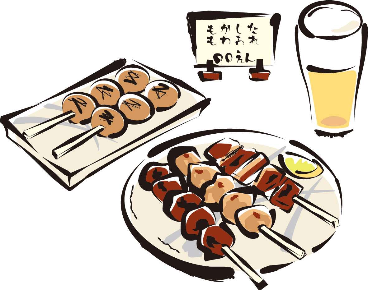 焼き鳥イラストレイン🚂 - イラスト無料素材