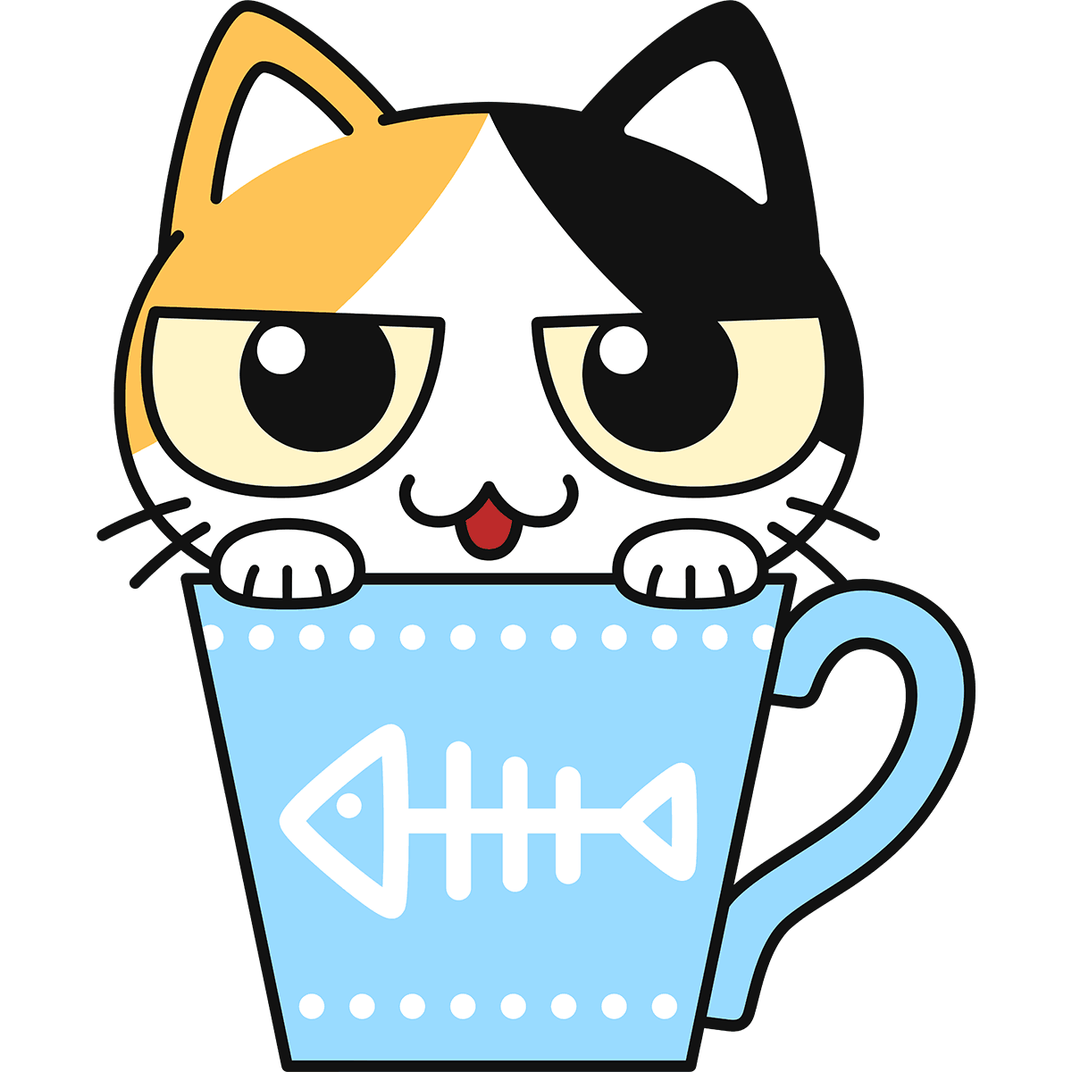 コーヒーカップに入った子猫イラスト - No: 23337420無料イラスト・フリー素材なら「イラストAC」