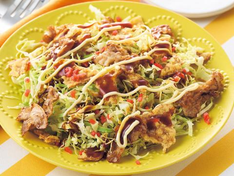 千切りキャベツお好み焼き