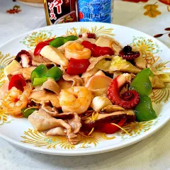 びっくりエビフライ＆ハンバーグステーキ