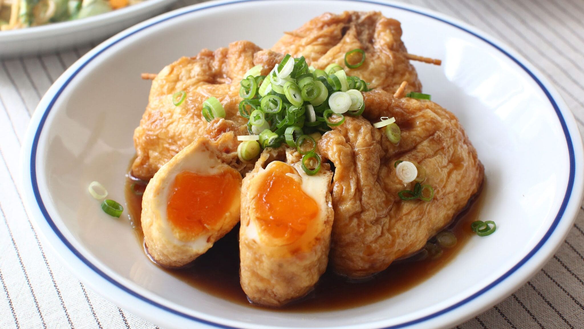 ひじき煮入り巾着のさっと煮