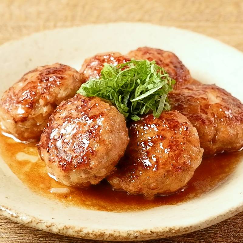 10分で完成！大葉がそそる♡甘辛豚つくね 包丁いらず