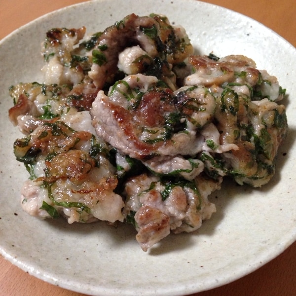 さっぱり！豚肉と大葉の塩昆布炒め