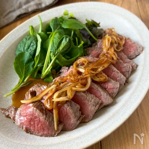 簡単ローストビーフフライパンで簡単和風ローストビーフ