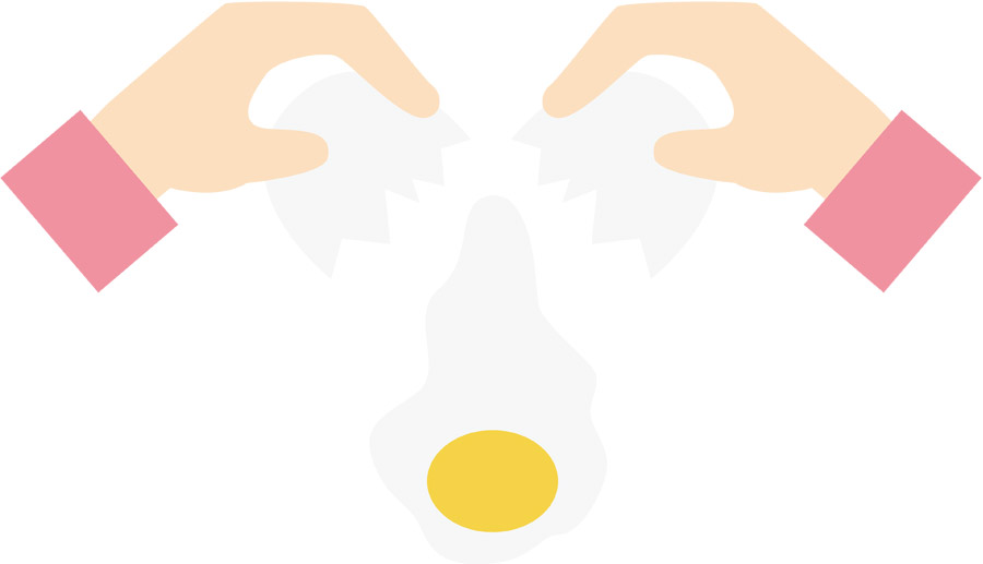 卵を割るイラスト画像とPSDフリー素材透過の無料ダウンロード - Pngtree