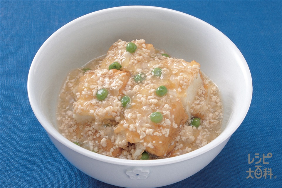 ♡厚揚げde簡単節約♡なすのひき肉あんかけ風♡ 簡単＊時短＊節約＊生姜＊フライパン