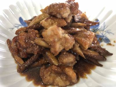 野菜ひとつ ごぼうの甘酢炒め