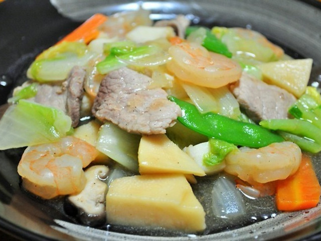 電子レンジで作る 八宝菜