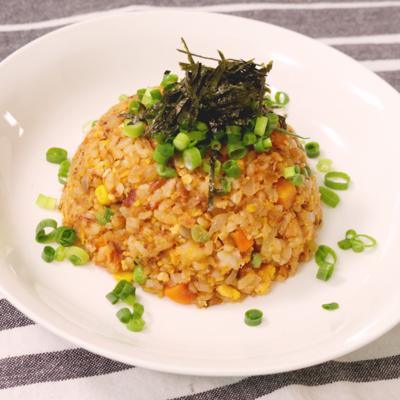 鮭とキャベツのチャーハン