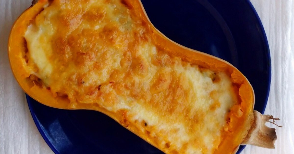 バターナッツかぼちゃのまるごとグラタンの作り方 │ Butternut Squash Gratin