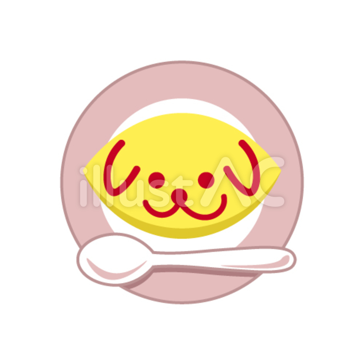 ハートのケチャップがかかったオムライスイラスト - No: 22616020無料イラスト・フリー素材なら「イラストAC」