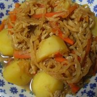 ジャガイモとソーセージのきんぴら 副菜