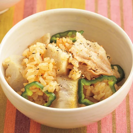 豚バラ肉と大根の味噌炊き込みご飯