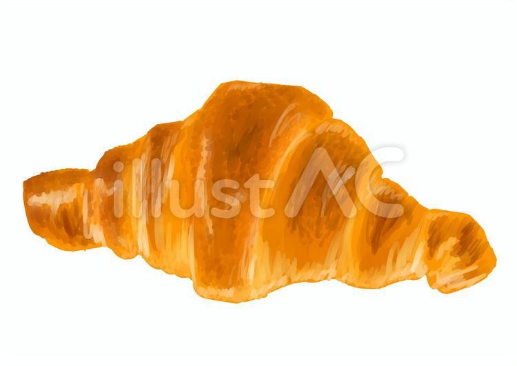 水彩で描かれたクロワッサンのイラスト 無料素材イラストダウンロード