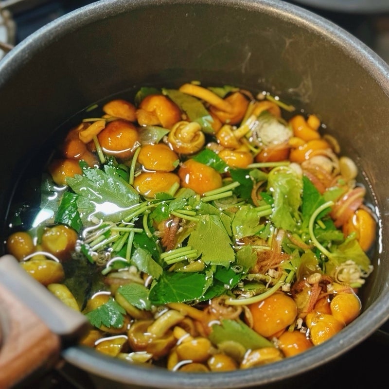 とろとろ♡なめことわかめの卵スープ