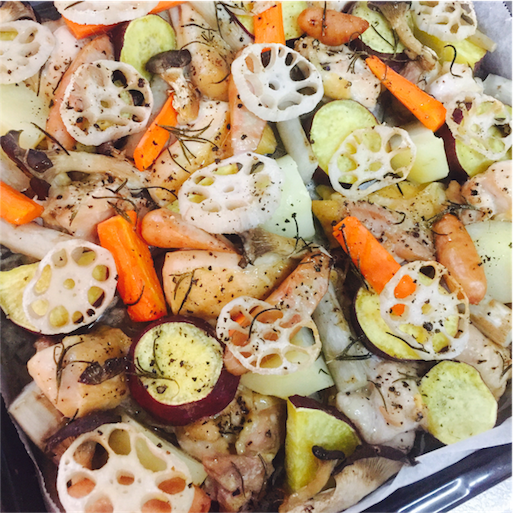 野菜とチキンの簡単オーブン焼きMEIRAMI