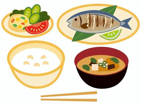 食事 朝食・和食 のイラスト – かわいいフリーイラスト素材 - イラストたうん