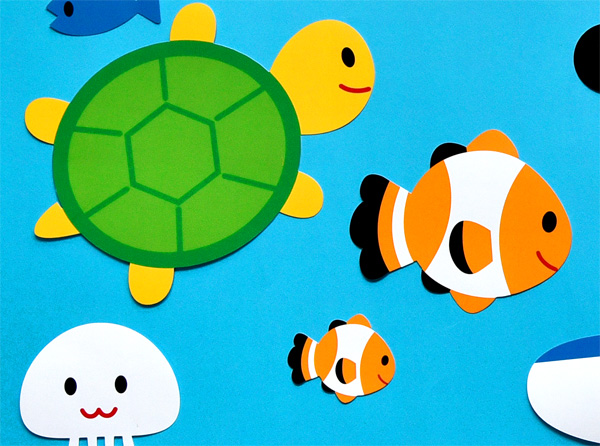 8月の壁面～お魚とあそぼう～保育士ワーカ