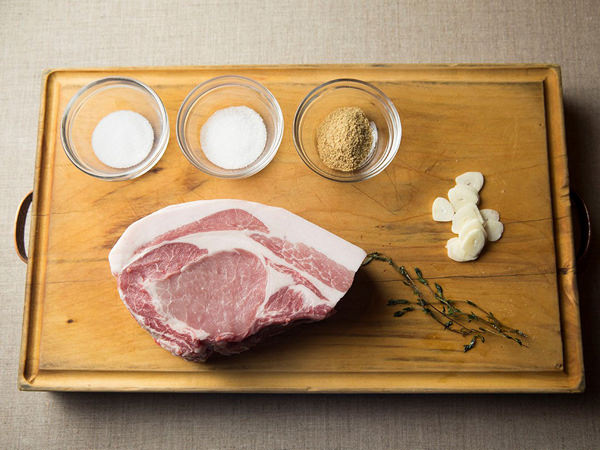 豚肉の生ハム重ね焼き