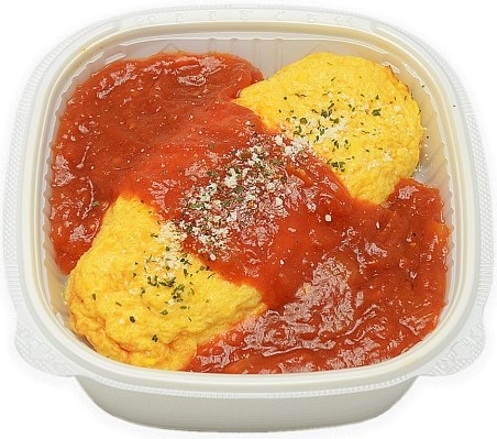 オムレツのトマトソースがけ