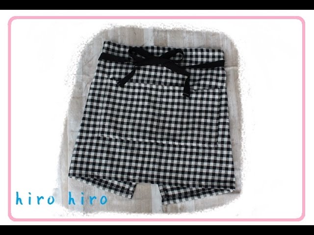 無料型紙 レディース カフェエプロンの作り方ヘルカハンドメイド