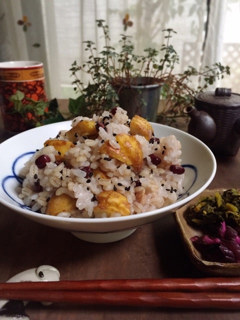 栗赤飯の作り方 簡単・炊飯器レシピ蒸し器・おいしい炊き方