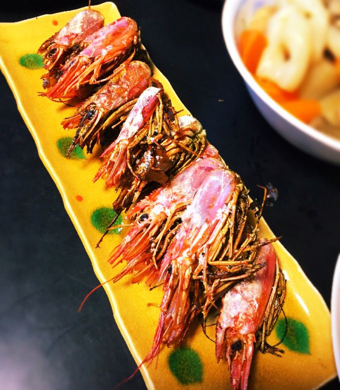 有頭海老の味噌マヨネーズ焼き