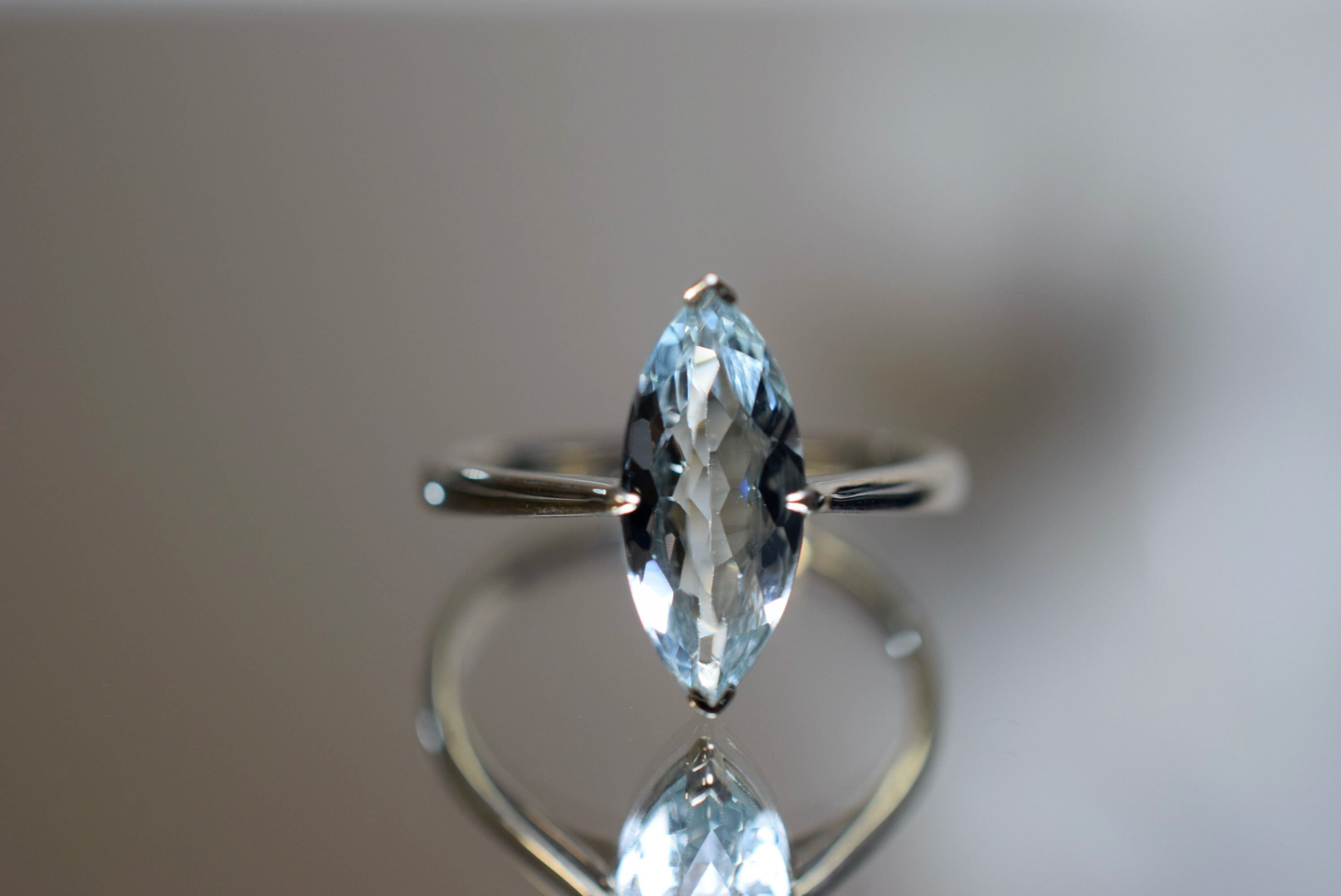 サンタマリアアクアマリン K18 PTリング・エマL