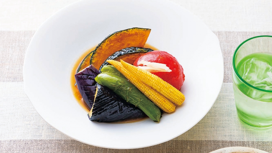 豚しゃぶと夏野菜の揚げ浸し のっけそうめんハイライフポーク