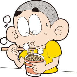 カップラーメンを食べる日本人男性の写真素材193812342 毎月1点無料 フリー のストックフォト イメージマート