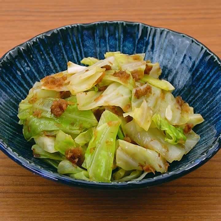 キャベツとしらすの胡麻ポン酢