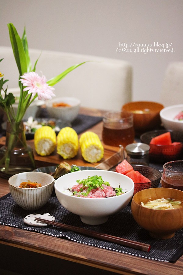 ayaka_t0911 - Instagram:「 夜ごはん は ネギトロ丼 でした ・ ふるさと納税で届いたねぎとろを使った第2弾献立🙌❤️ ・まだまだ残っているので何に使おうか検討中です🤔 ・ ・ かつお菜、サラダほうれん草、文旦は @tabechoku 様から届いた綾善farm様のお野菜を使用