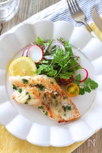 白身魚のムニエル +3品の献立 - 管理栄養士監修のレシピ検索・献立作成：おいしい健康