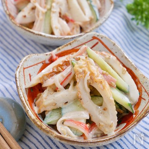 節約！簡単副菜！カニカマとかいわれのマヨネーズ和え