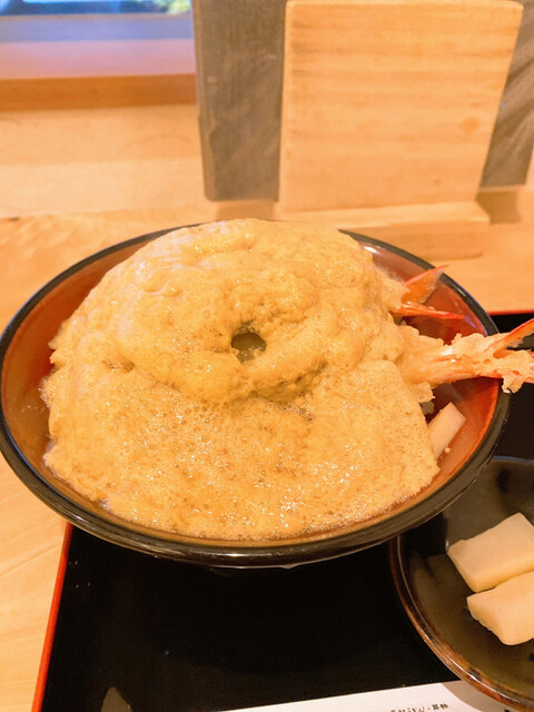 海老天卵とじ丼 - 続・食べ物日記 東海版