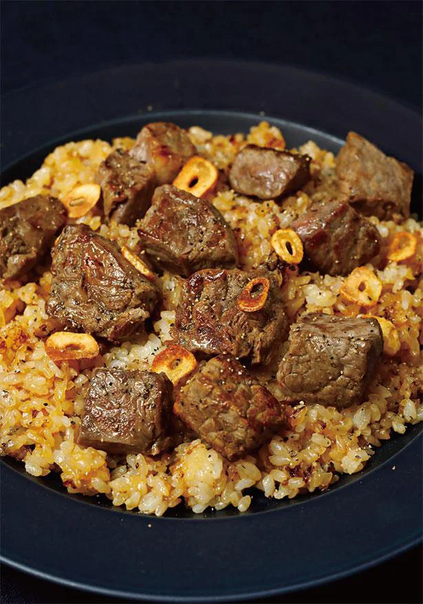 ガーリックライスと赤身ステーキわくわくレシピ植物のチカラ 日清オイリオ