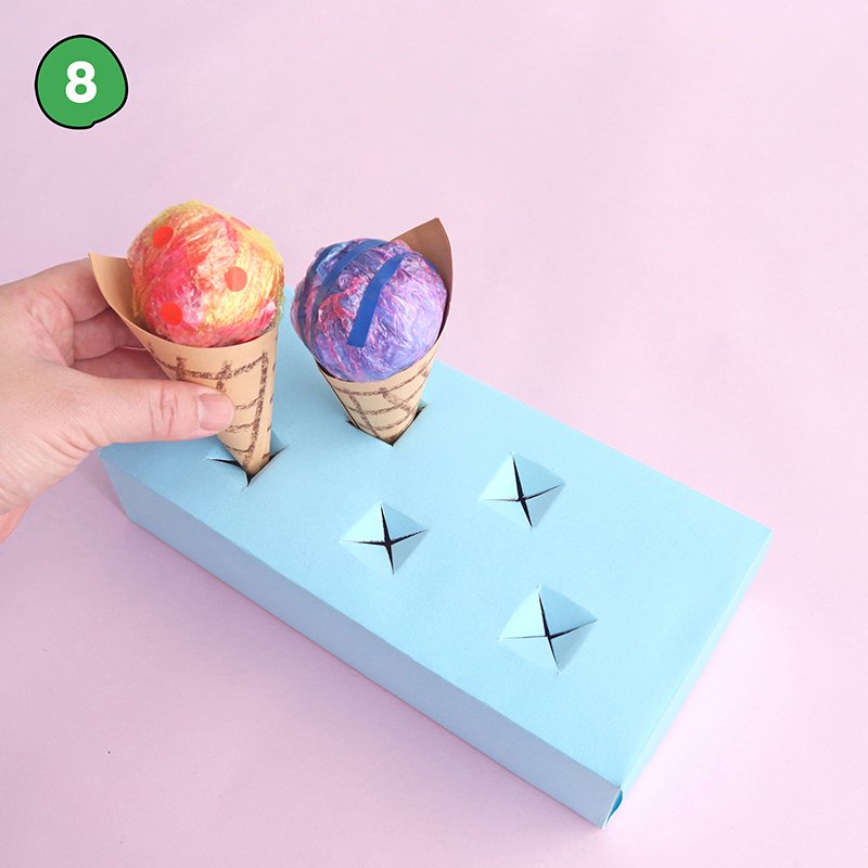 折り紙・ペーパークラフト アイスクリームスタンド