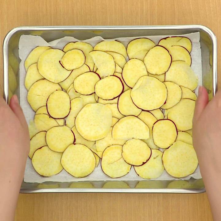 ノンオイル☆ノンフライ☆さつま芋チップス by shokolatクックパッド簡単おいしいみんなのレシピが392万品