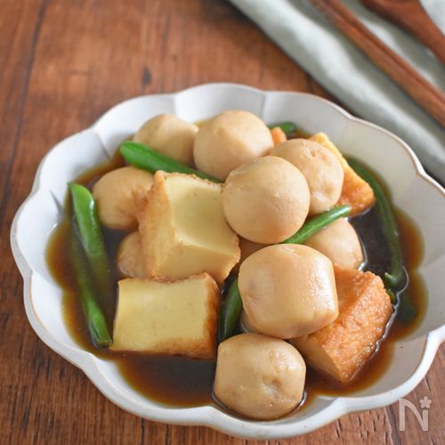 冷凍野菜ミックスでつくるやりいかと里芋の煮物