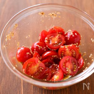 ミニトマトのナムル 和えるだけ♪酸味と風味がおいしい１品