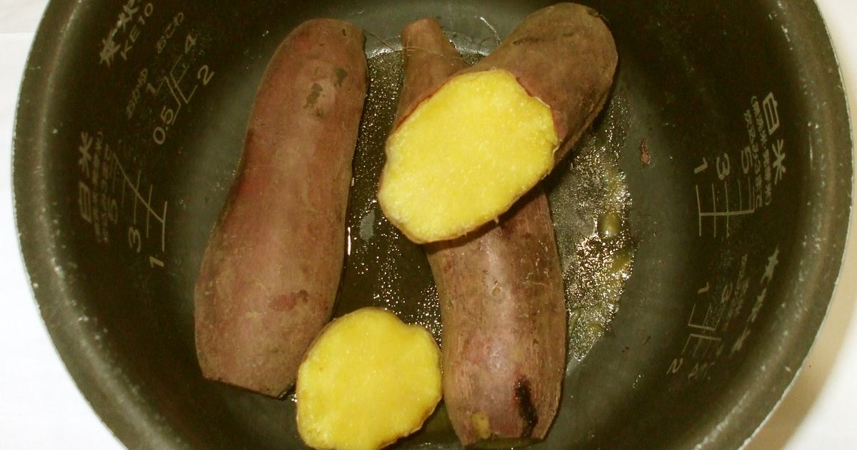 さつま芋塩水蒸し♪胃弱便秘に簡単漢方薬膳