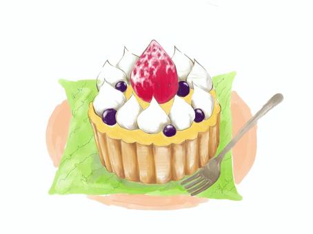 いちごタルトイラスト無料イラスト・フリー素材なら「イラストAC」