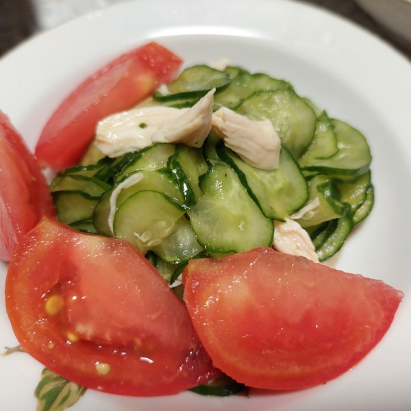 ささみとトマトときゅうりの中華和え - 野菜王国くまもと