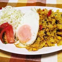 鶏ミンチのピラフ