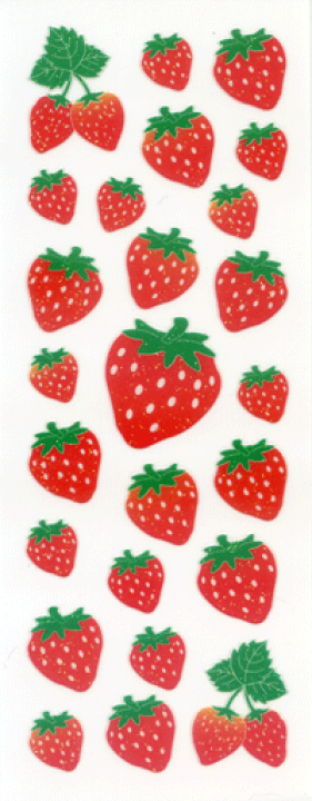 いちごのシールを書いてます🍓いちごシール筆文字筆文字ロゴ