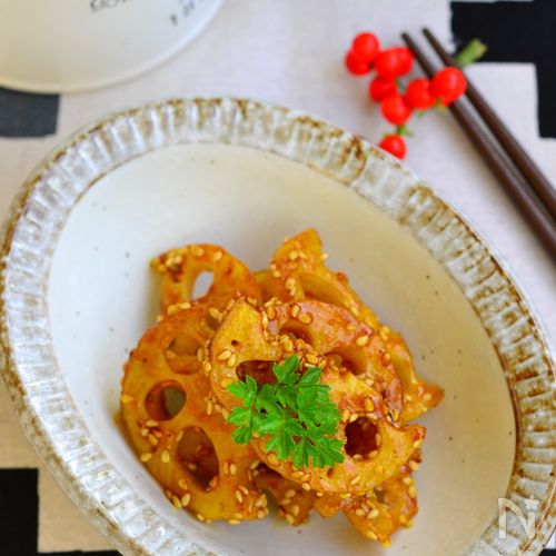 スパイシー♪れんこんのカレー風味竜田揚げ